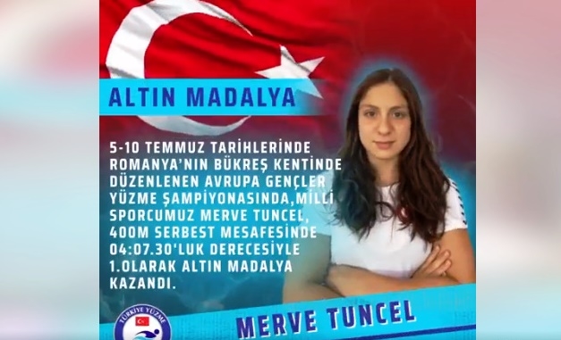 Merve Tuncel altın madalya kazandı​​​​​​​