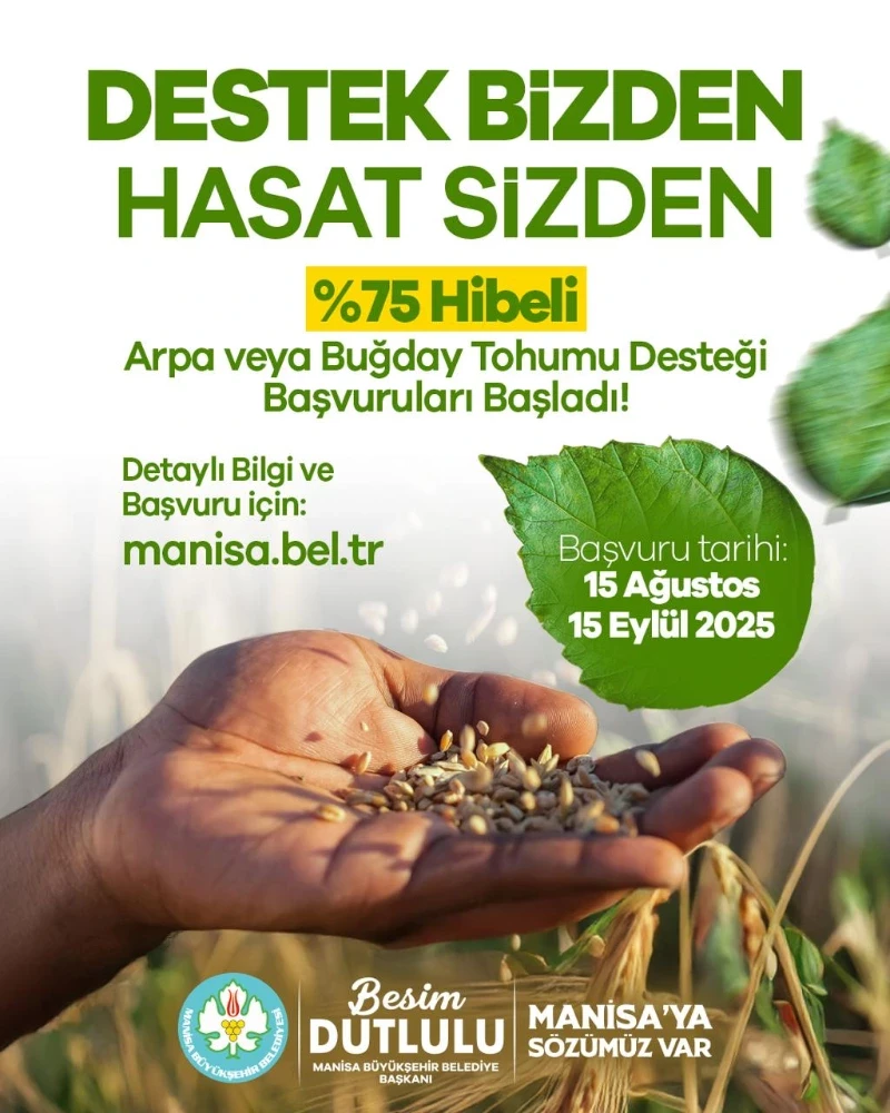 Manisa Büyükşehir’den Çiftçiye Yeni Hibe Programı