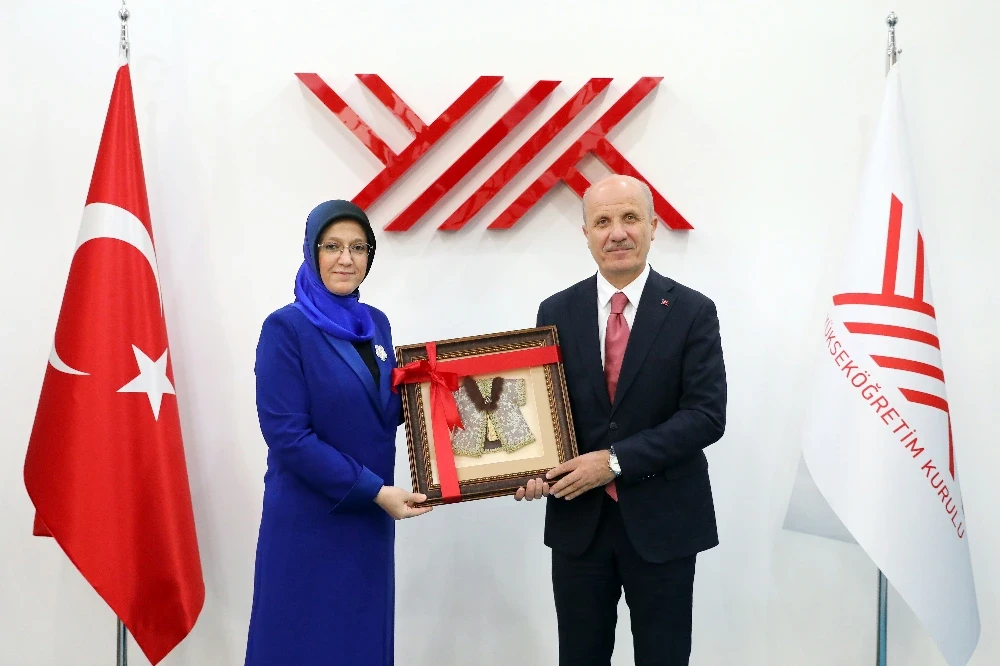 MCBÜ Rektörü Kibar’dan YÖK Başkanı Özvar’a Hayırlı Olsun Ziyareti