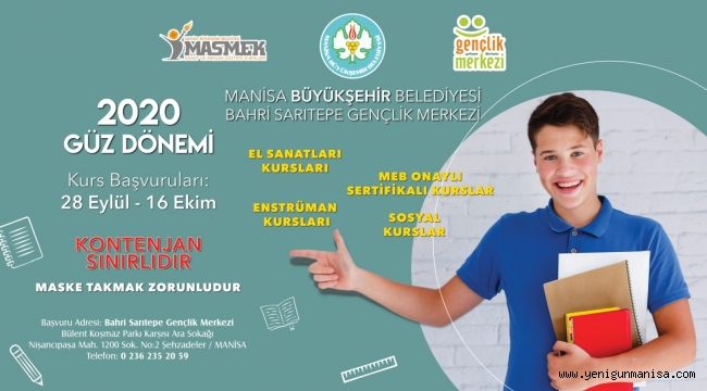 Gençlik Merkezlerimizde Kurs Başvuruları Başlıyor