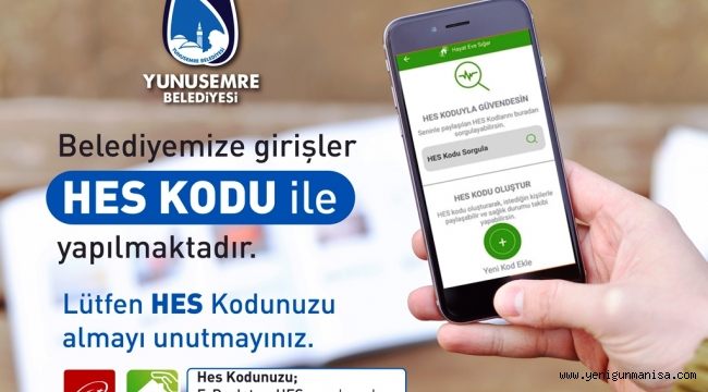 YUNUSEMRE BELEDİYESİ’NDE HES UYGULAMASI BAŞLIYOR