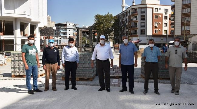 YUNUSEMRE 150 BİN METREKARELİK PARKE TAŞI DÖŞEDİ