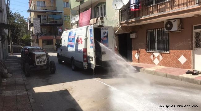 YUNUSEMRE’DE DEZENFEKTE ÇALIŞMALARI SÜRÜYOR