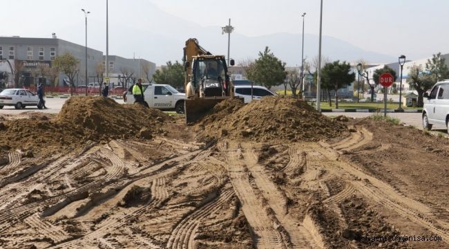  BÜYÜKŞEHİR  PEYZAJ ÇALIŞMALARINA  BAŞLADI