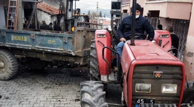 Saruhanlı Belediyesi Büyükbelendeki Yangın Bölgesindeki  Çalışmalara  devam ediyor