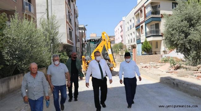 MURADİYE MAHALLESİ’NDE YOLLAR DÜZENLENİYOR