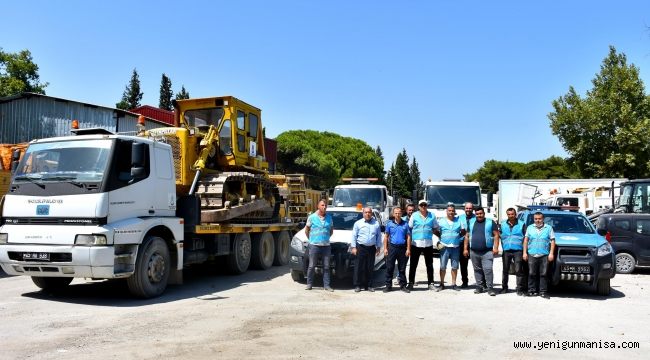 ŞEHZADELER BELEDİYESİ YANGIN BÖLGESİNE DESTEĞE GİTTİ