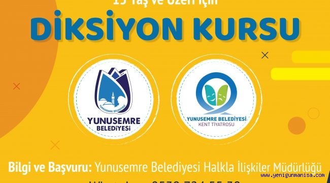 YUNUSEMRE DİKSİYON KURSU DÜZENLİYOR