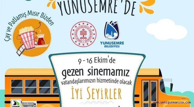 YUNUSEMRE GEZEN SİNEMA TIRI İLE VATANDAŞLARI SİNEMAYA DOYURACAK