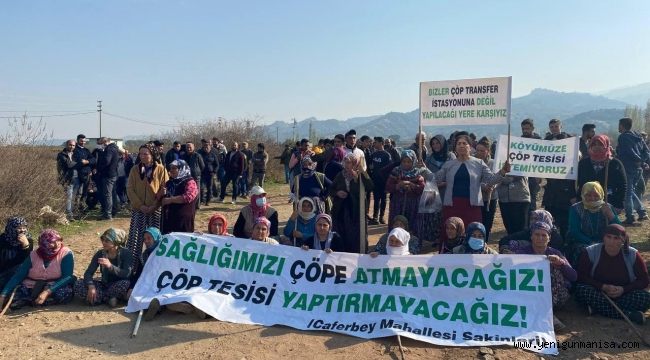 Caferbeyli Köylüleri ve Çocuklar İsyanda “Çöp Transfer Tesisi İstemiyoruz”