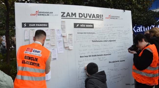 CHP Şehzadeler ve Yunusemre Gençlik Kollarından zam duvarı ile tepkisi