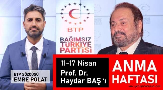  Prof. Dr. Haydar Baş vefatının 2. yılında anılıyor