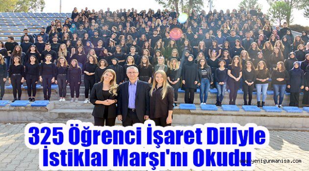 325 öğrenci işaret diliyle İstiklal Marşı