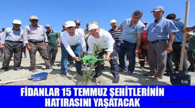 FİDANLAR 15 TEMMUZ ŞEHİTLERİNİN HATIRASINI YAŞATACAK