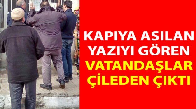 Kapatılan PTT binasına Mahalleli tepki gösterdi