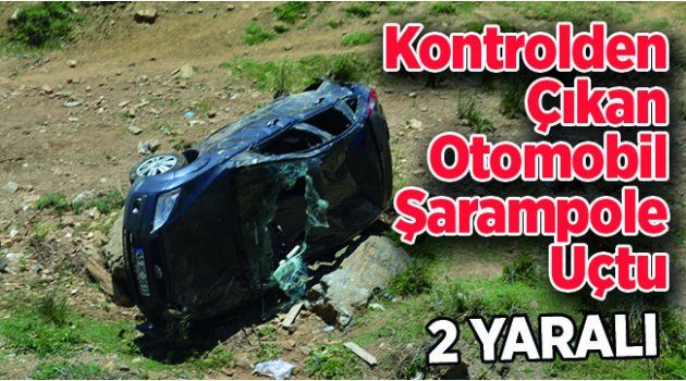 Kontrolden Çıkan Otomobil Şarampole Uçtu: 2 Yaralı