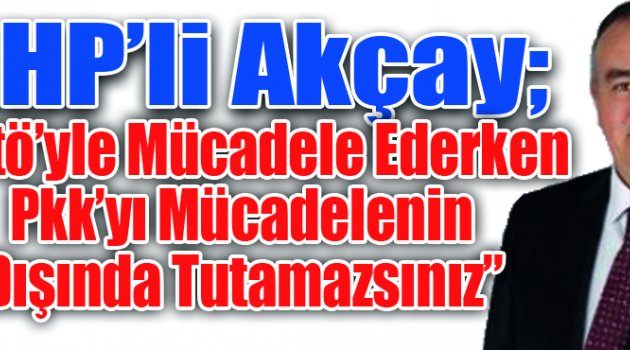 MHP’li Akçay; “Fetö’yle Mücadele Ederken Pkk’yı Mücadelenin Dışında Tutamazsınız”