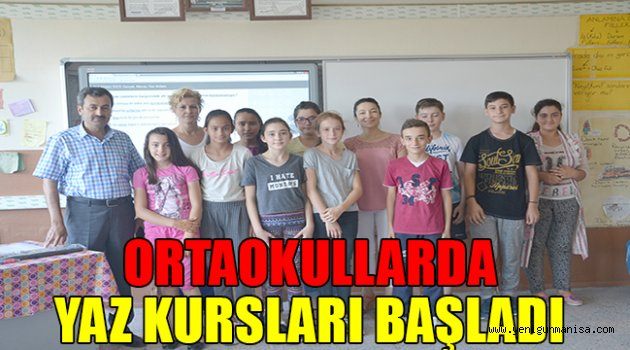 ORTAOKULLARDA YAZ KURSLARI BAŞLADI