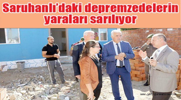 Saruhanlı’daki depremzedelerin yaraları sarılıyor