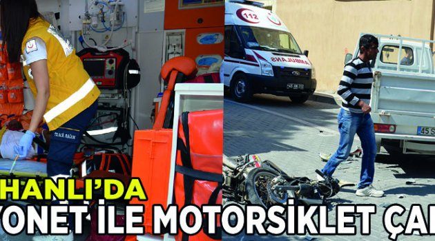 Saruhanlıda Motorsiklet İle Kamyonet Çarpıştı 1 Yaralı