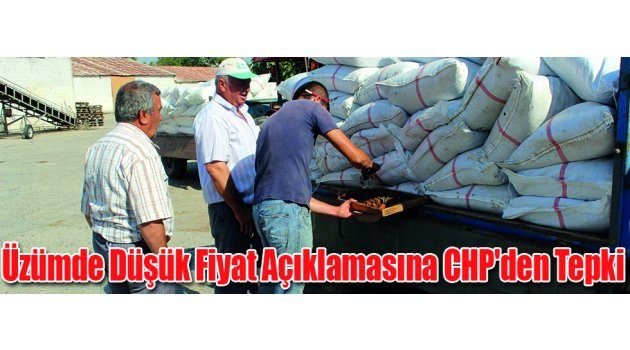 Üzümde Düşük Fiyat Açıklamasına CHP